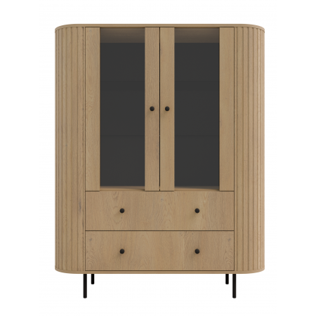 Witryna szeroka zaokrąglone boki frez front 122 OLIVO dąb cremona